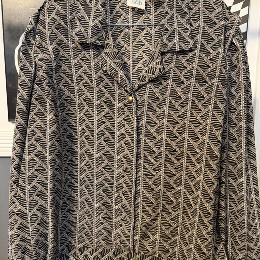 Allison Daley Geometric Print Button-Down